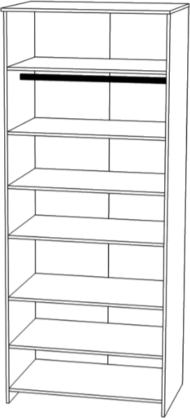 Шкаф для одежды 2-х дверный 