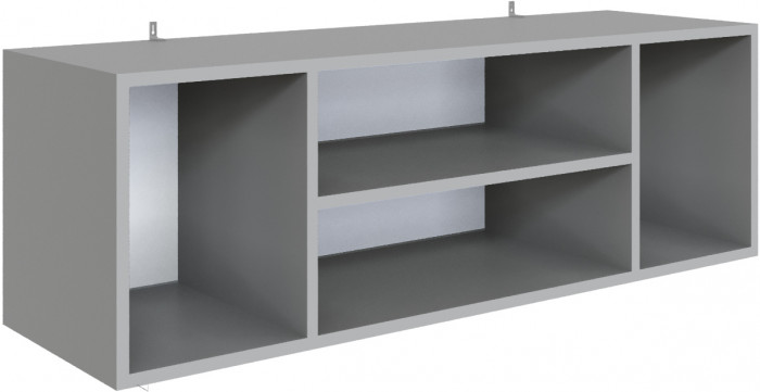 Полка навесная (открытая) Мадрид ПНО-3 (1,1) камень серый