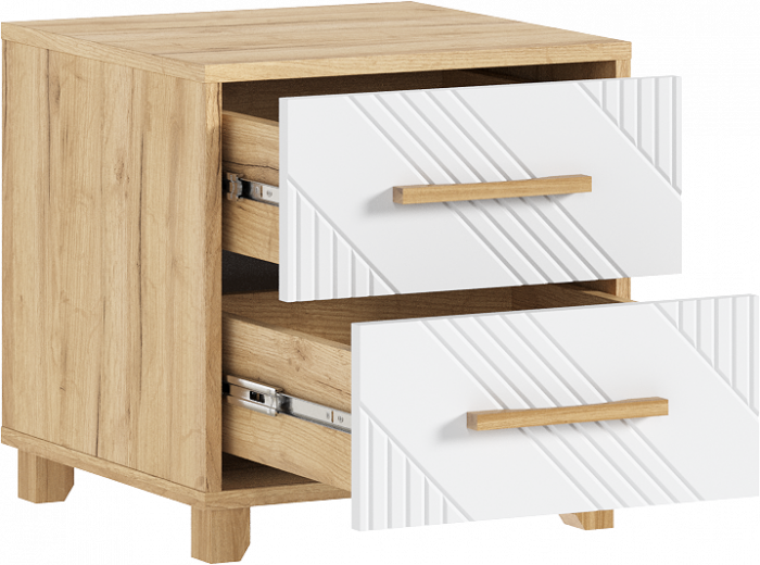 Спальня Ирис, композиция 2, браш вайт/дуб крафт