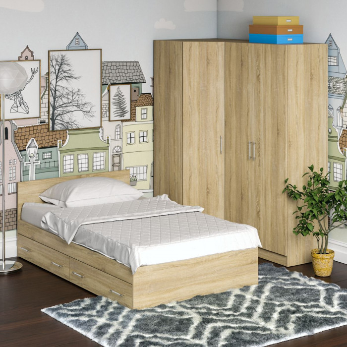 Спальня Стандарт 2-1200Я, дуб сонома