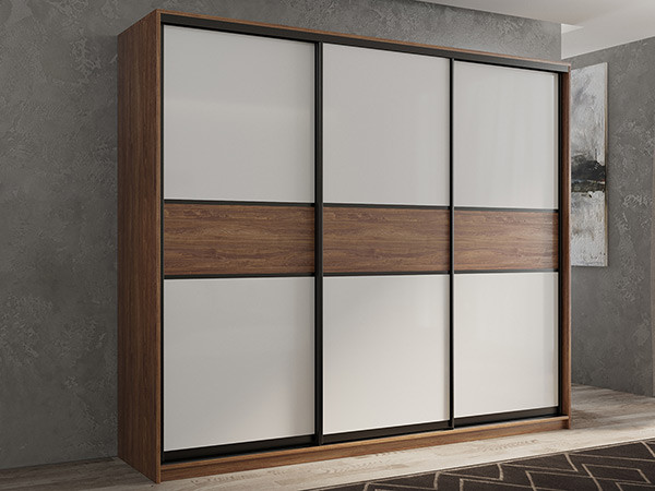 Шкаф-купе Кааппи 11 Морское Дерево Винтаж 240х45х230 см