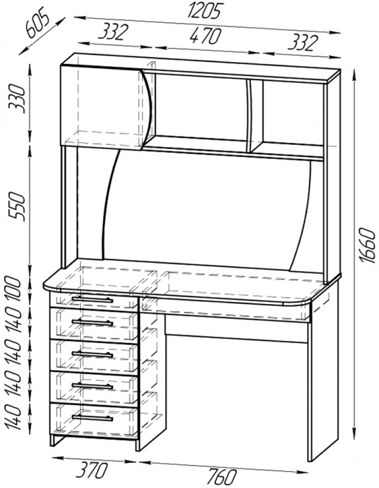 Два стола рабочих 6-0606 Сигма + два кресла 103 чёрных, бодега тёмный/бодега светлый