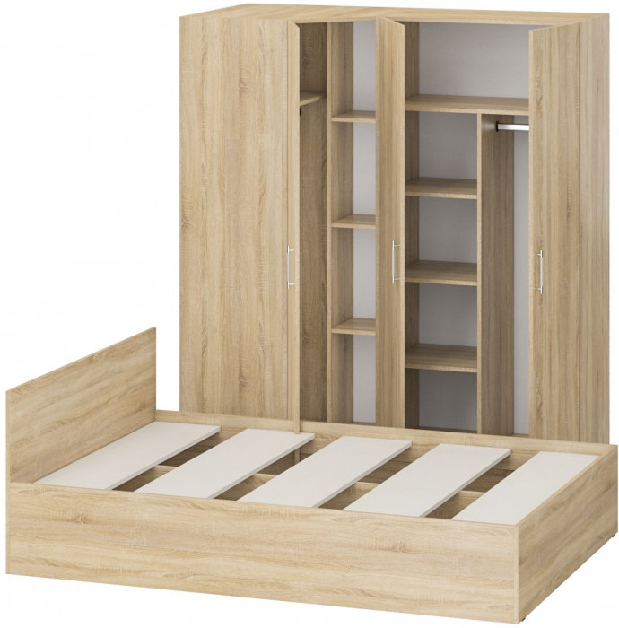 Спальня Стандарт 2-1400, дуб сонома