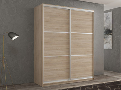 Шкаф-купе Кааппи 4 Сонома Светлый 140х60х230 см