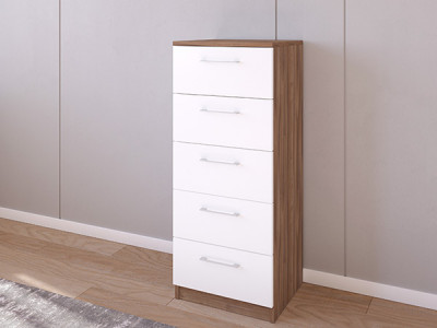 Комод 02/23 45х40х110 Орех/Белый