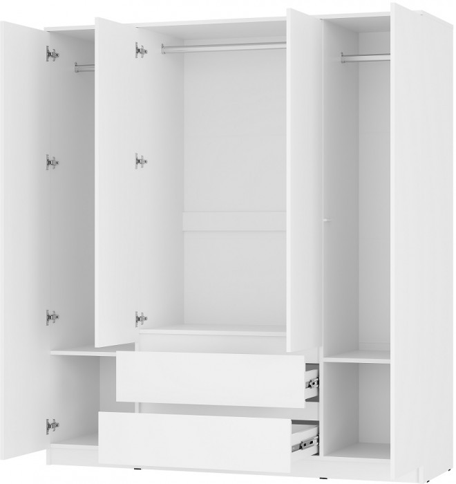 Шкаф для одежды и белья Симпл ШК-13, белый