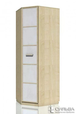 Шкаф угловой левый НМ 013.04-02 «Фанк» Дуб сонома/белый скандинавский