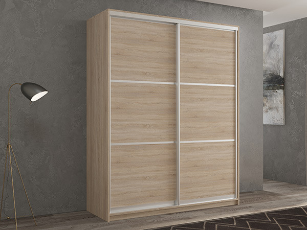 Шкаф-купе Кааппи 4 Сонома Светлый 160х60х230 см