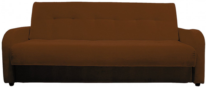 Раскладной диван-кровать, прямой, книжка, цвет коричневый, велюр, Лондон Люкс 120