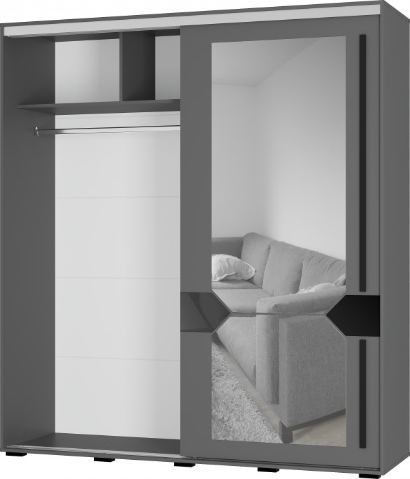 Шкаф-купе "Крафт-9" Графит