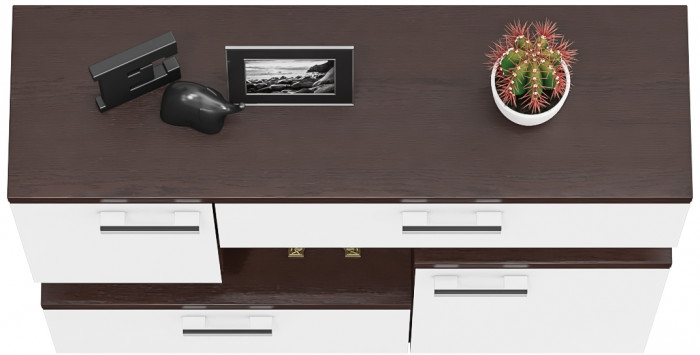 Тумба ТВ С-МД-С1-1000, венге/белый шагрень