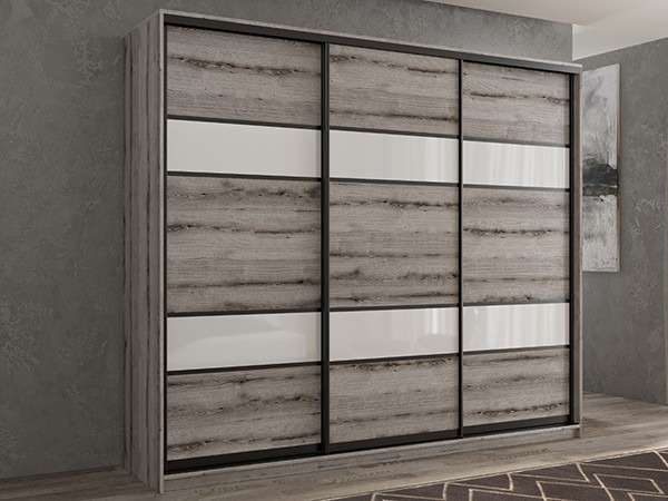 Шкаф-купе Кааппи 8 Эвок Окаменелый 250х45х230 см
