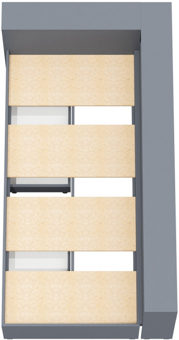 Ксения Кровать с ящиками 0900 + прикроватный блок, графит/белый