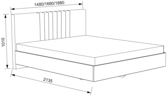 Кровать с латами Соло 140*200, Коричневый, бежевый