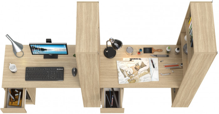 Лайт Шкаф комбинированный 10.01 + 10.01, цвет плэйн, ШхГхВ 230,6х58,2х179 см., универсальная сборка(обязательно крепление к стене)