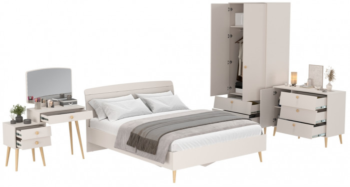 Афина Спальня 05-1600, кашемир серый