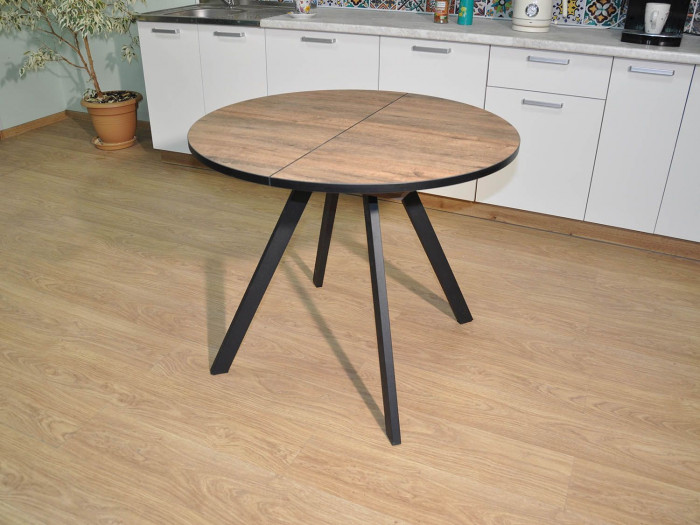 Обеденная группа Нарди / Стул Х 4 шт. / Дуб Веллингтон/черный / бид 15