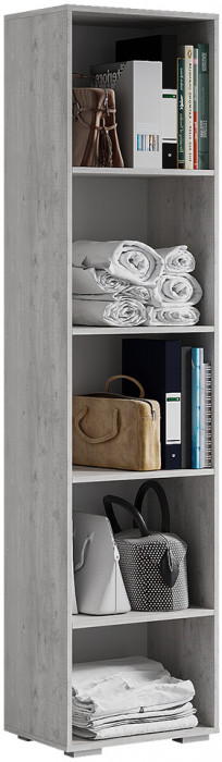 Пенал ПН-01 Мрия, Бетон пайн светлый, графит