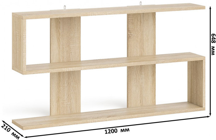 Мори компьютерный стол МС-2 + Комод МК1200.8 + Полка 1200, дуб сонома/белый