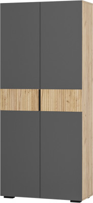 Шкаф 2-х створчатый "Сандра" ШК-04 Крафт/Графит/Тортуга (М27)