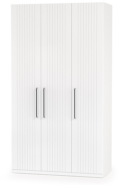 Валенсия Спальня 13.12 Шкаф комбинированный, цвет ЛДСП белый шагрень/МДФ белый шагрень, ШхГхВ 126х54,1х225,3 см., универсальная сборка, зеркало внутри