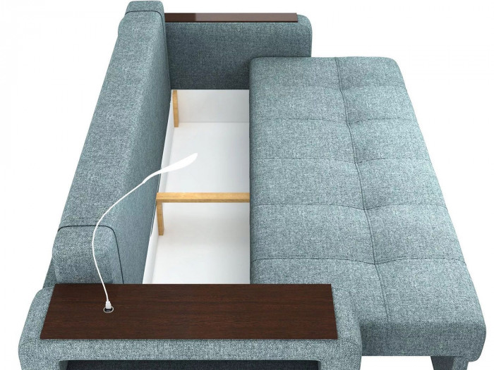 Диван Smart 4 пуф слева Б4-3т-Б3 СК Рогожка Sherlock 975