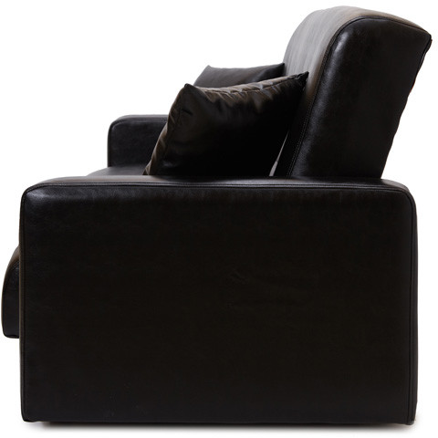 Диван-кровать Аккорд 120х190, книжка, экокожа, цвет черный