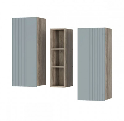 "Олива" ШКН-01 шкаф навесной Дуб каньон/МФ11 Шарли бриз