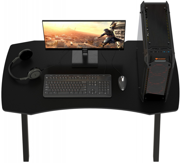 Игровой стол Мебель--24 GT-2310, цвет чёрный, ШхГхВ 120х60х73 см., столешница МДФ 15 мм.(регулировка высоты: 72,5 - 73,5 см.), макс. нагрузка 100  кг.