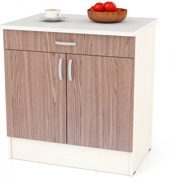 Кухня Мери ШН1Я800 Стол с 1 ящиком 80 см., дуб/ясень шимо тёмный