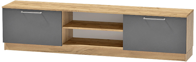 Тумба-2 под ТВ напольная "Иннэс-7", Крафт золотой/Графит