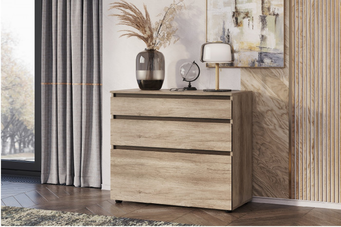 Комод КМ-01 Энигма, дуб каньон/венге