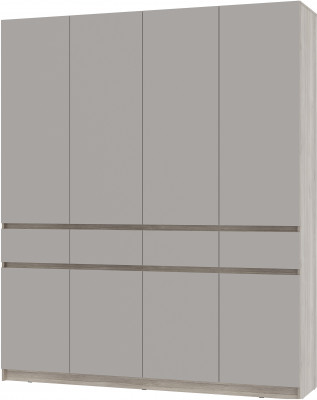 Шкаф 4-х створчатый "Багира" ШК-13 Дуб смоки/Кашемир