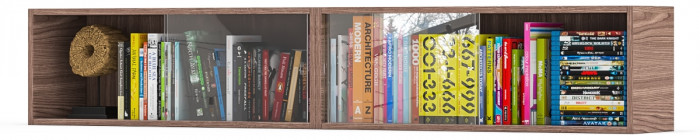 Две полки книжных С-МД-КН01, ясень шимо тёмный