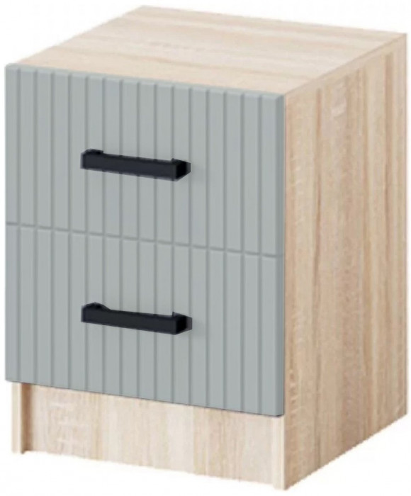 Карина-6 МДФ Тумба прикроватная (Графит, Дуб Сонома)