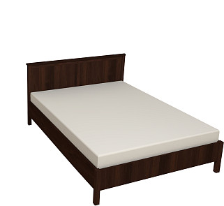 Кровать с ортопедическим основанием (металл) Sherlock 42 160х200, орех