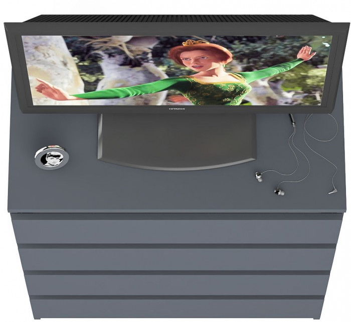 Мори Комод МК800.4, цвет графит, ШхГхВ 80,4х41х94 см.