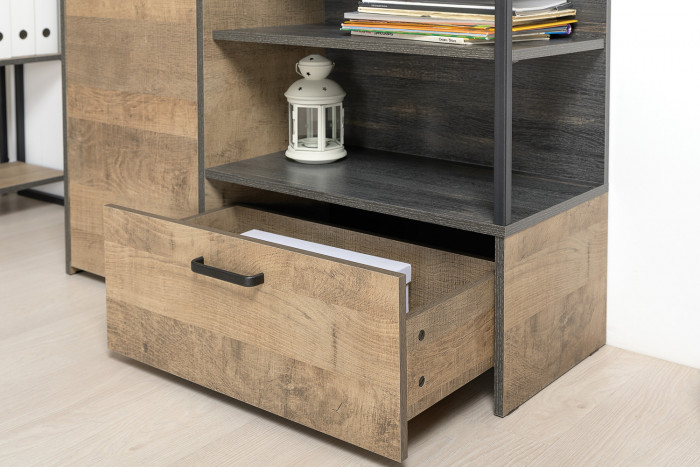 Трувор 13.307.01 Комод + 13.307.02 Комод с ящиками + 13.307.02 Комод с ящиками, дуб гранж песочный/интра