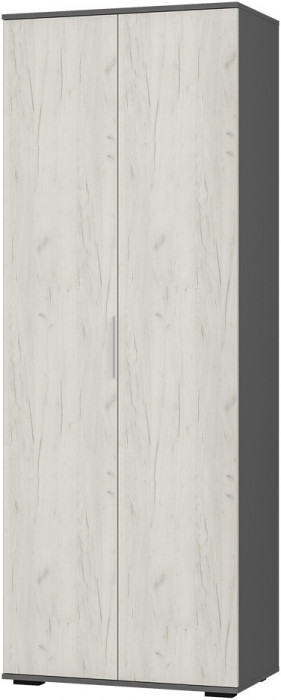 Шкаф "Плаза" ШК-04 Графит/Дуб крафт белый