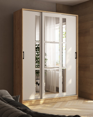 Шкаф-купе Стиль-2 1600, Дуб крафт золотой/Кашемир