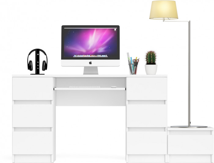 Мори компьютерный стол МС-2 + Тумба ТМП400.1, белый