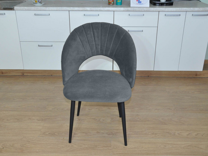 Стул ДЕНИ-2 Д2 / черный /велюр серый