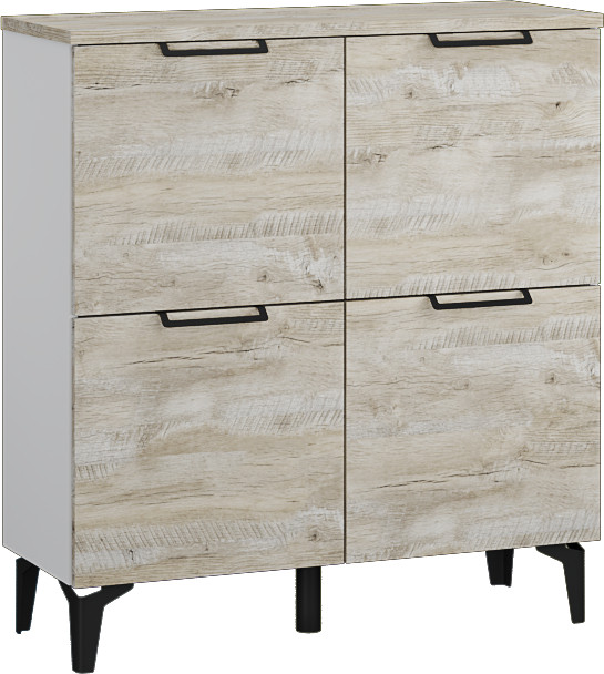 Модульная прихожая Чикаго, набор 1, Дуб юкон/Белый