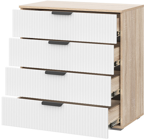 Комод Норд Лине КМ03-800, Дуб сонома, Софт пломбир