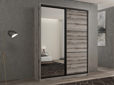 Шкаф-купе Кааппи 2 Эвок Окаменелый 110х45х230 см