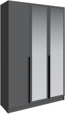Шкаф Мадрид (1,5) с зеркалом, Графит серый
