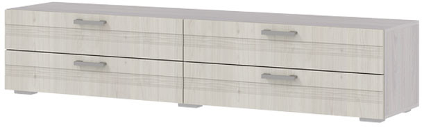 АМЕЛИЯ Тумба ТБ-02 МДФ 1800х380х400 вяз каньон/анкор