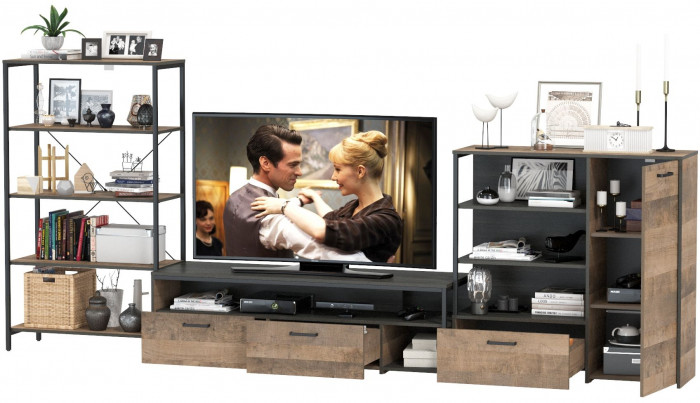 Трувор Гостиная 042, дуб гранж песочный/интра