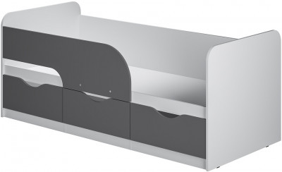 Кровать детская Стандарт КР-22 НЕВ, Белый, Серый