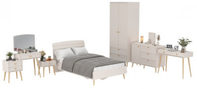 Афина Спальня 28-1200, цвет кашемир серый, сп.м. 1200х2000 мм., б/м, основание есть - фанера